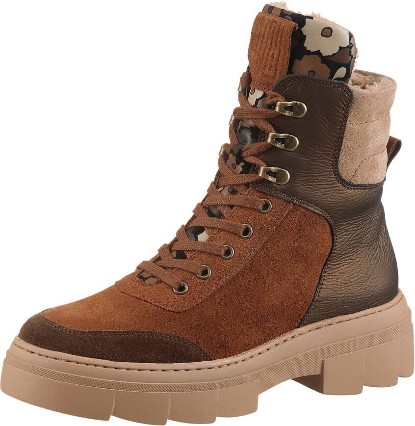 Waldläufer Veterschoenen H-SAIGA Veterenkellaars plateaubots in comfortwijdte H (= zeer wijd)