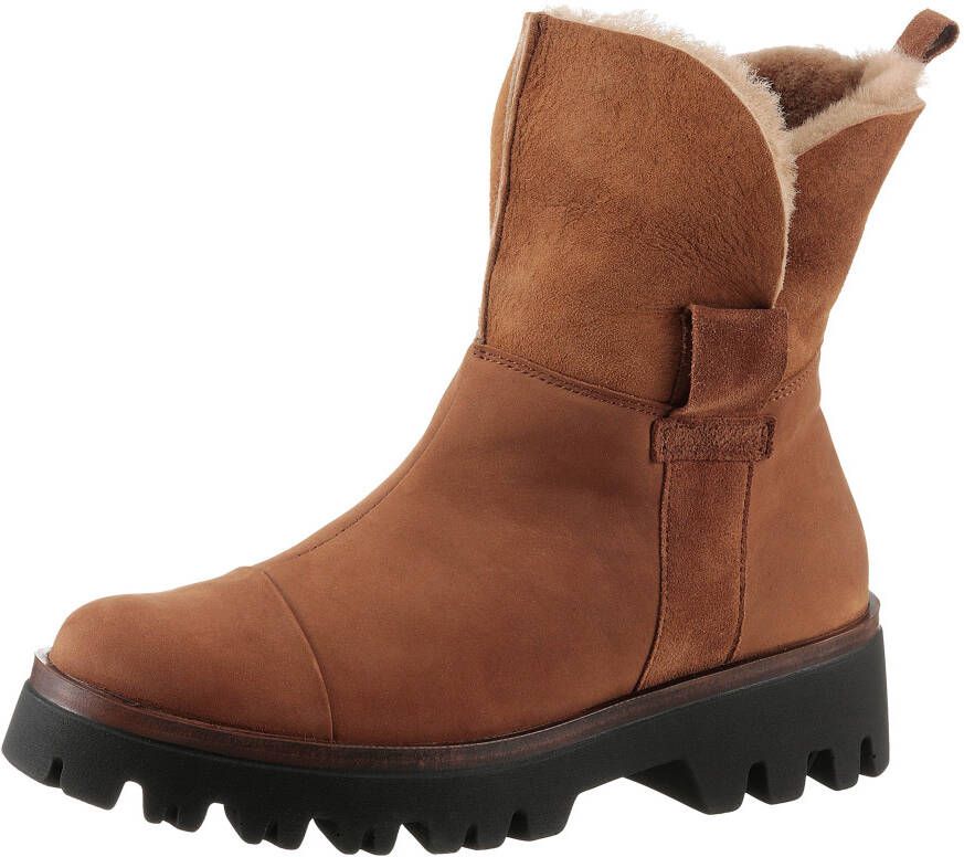 Waldläufer Winterlaarzen H-LONDON comfortboots profielzool met knuffelige kraag comfortabele breedte g