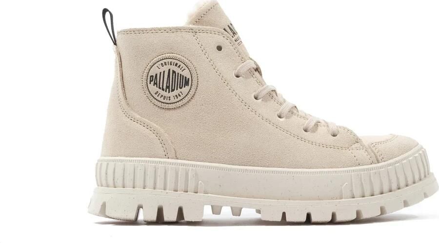 Palladium Pallashock Zip Warm leren sneakers beige