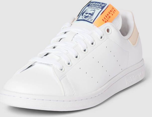 Adidas Originals Stan Smith sneakers wit lichtoranje lichtblauw - Foto 5