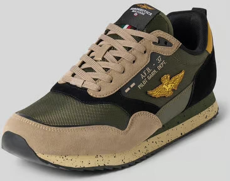 Aeronautica militare Sneakers met logodetail model 'Firenze'