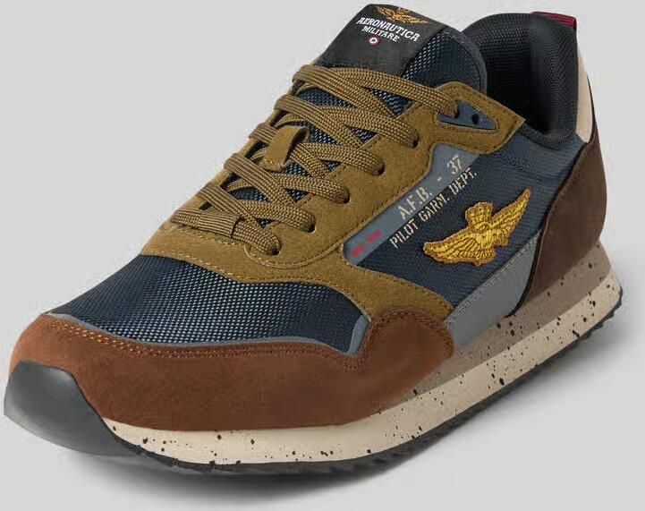 Aeronautica militare Sneakers met logodetail model 'Firenze'