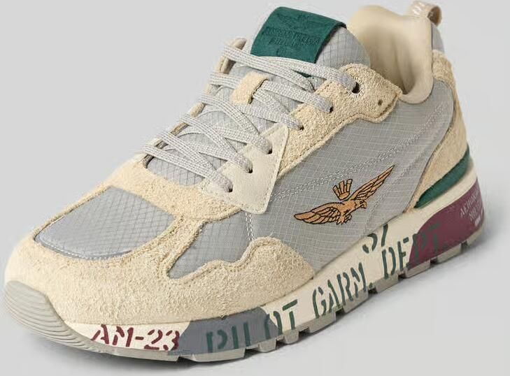 Aeronautica militare Sneakers met logodetail model 'Napoli'