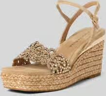 Alma en Pena sandaaltjes van leer met sleehak