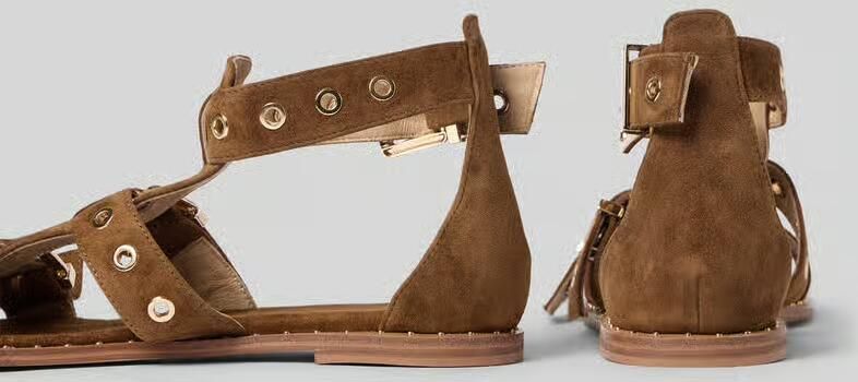 Alma en Pena Sandaaltjes van leer met studs - Foto 2