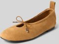 ALOHAS Ballerina van echt leer model 'Rosalind' - Cognac