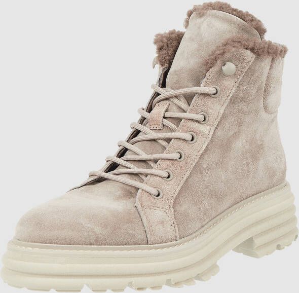ALPEWOMAN 2507 veterschoenen dames grijs taupe suede - Foto 6