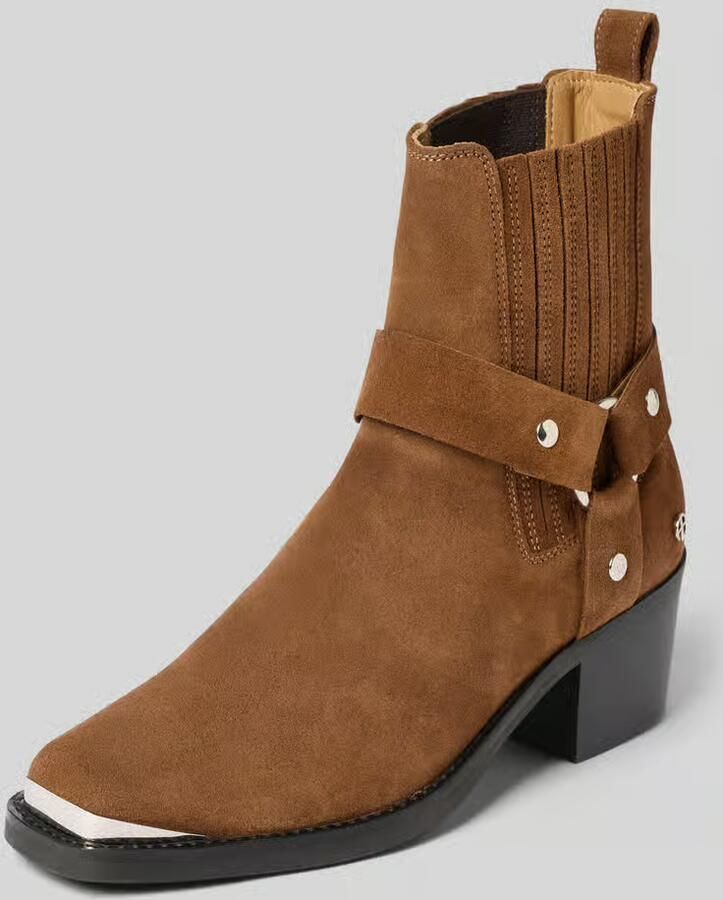 Anine Bing boots van runder nappa met metalen neus