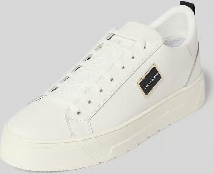 Antony Morato Heren Sneakers Bold Animal Mmfw01715 Leren Lage sneakers Wit - Foto 5