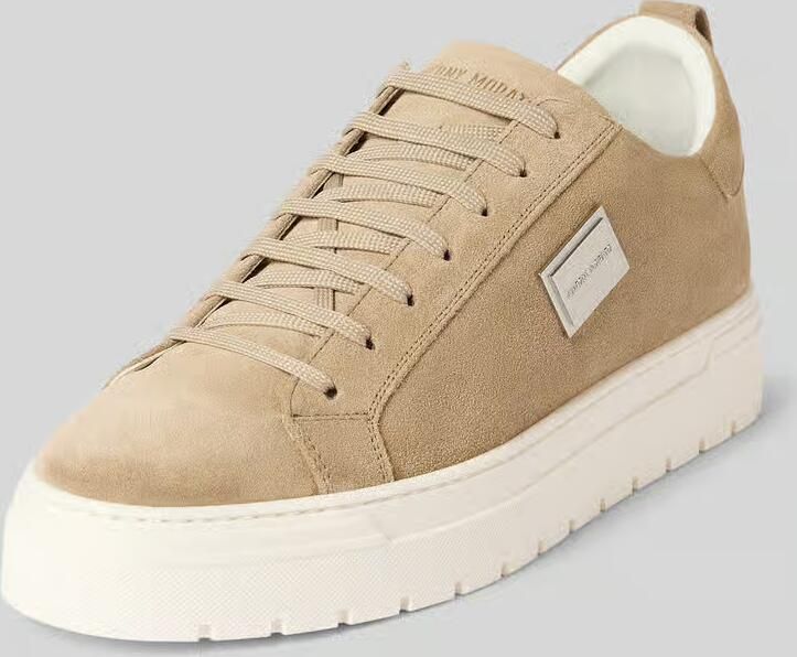 Antony Morato Sneakers van echt leer met logo-applicatie model 'Suede' - Foto 5