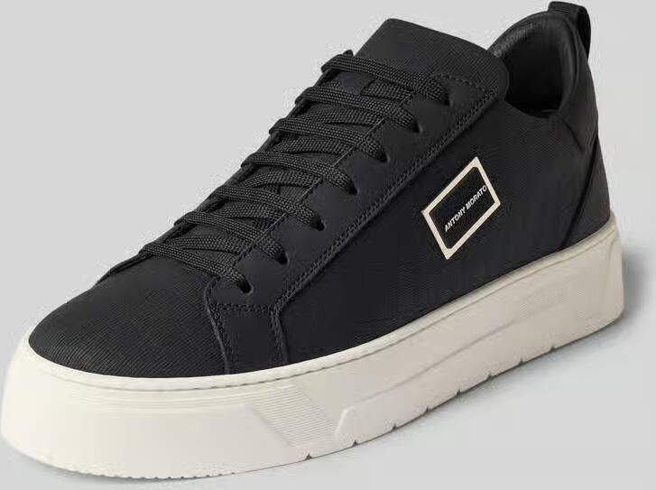 Antony Morato Bold Animal Mmfw01715 Sneakers Heren Leren Sneaker Zwart - Foto 5