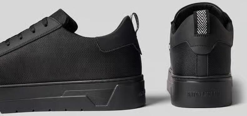Antony Morato Metal Bold Sneakers Zwart Leer Heren Zwart - Foto 5