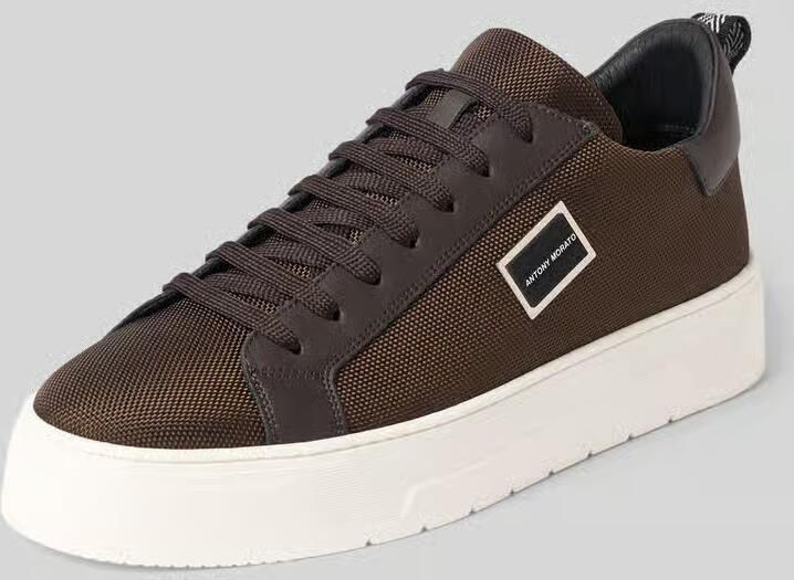 Antony Morato Sneakers van leermix met logodetail
