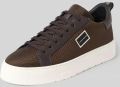 Antony Morato Sneakers van leermix met logodetail - Bruin