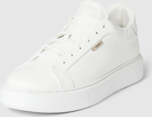 Antony Morato Leren sneakers met labeldetail model 'ARTEM IN TUMBLED LEATHER' - Foto 6