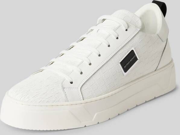 Antony Morato Sneakers van leer met labelpatch model 'METAL BOLD ANIMAL'