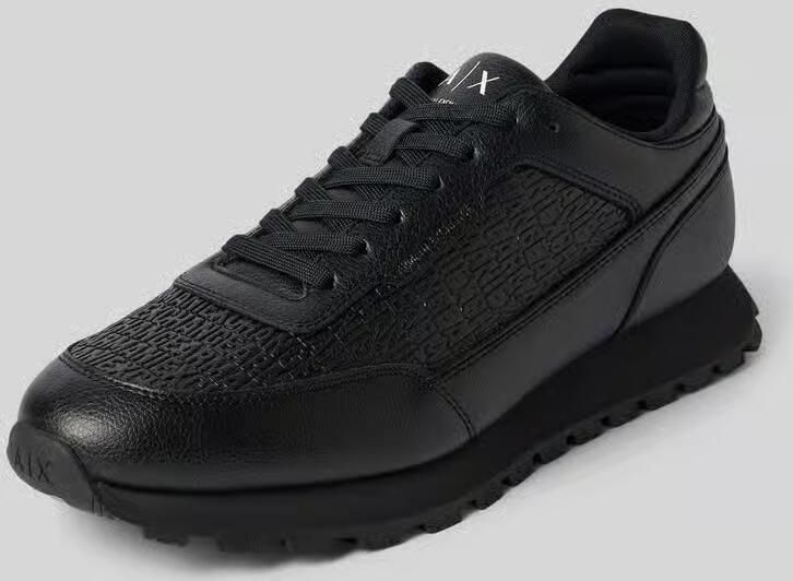 Armani Exchange sneakers met logomotief en geprofileerde zool - Foto 5