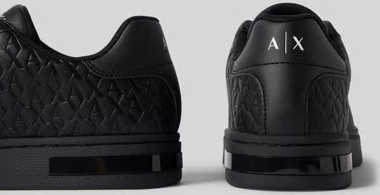 Armani Exchange sneakers met vetersluiting en logomotief - Foto 2