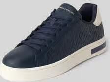 Armani Exchange sneakers met vetersluiting en logomotief