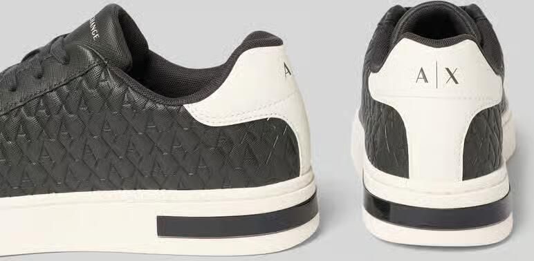 Armani Exchange sneakers met vetersluiting en logomotief - Foto 2