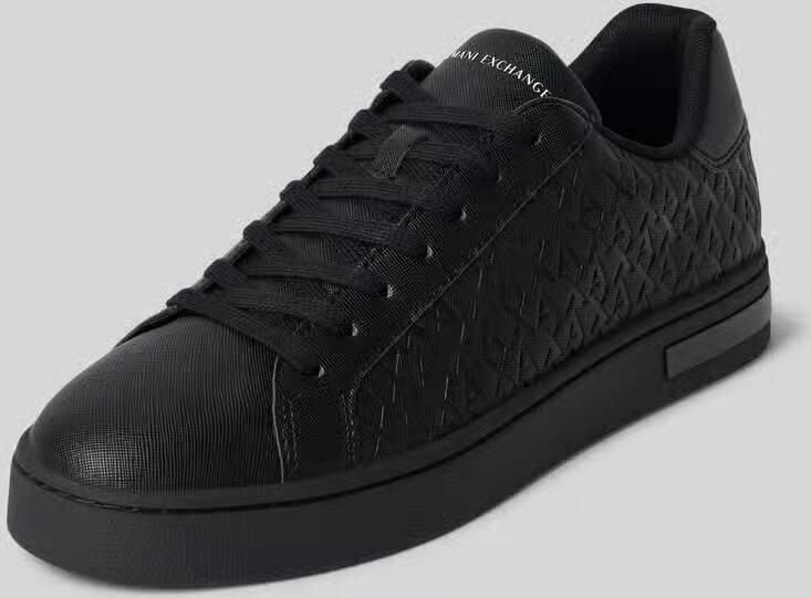 Armani Exchange sneakers met vetersluiting en logomotief - Foto 3