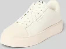 Armani Exchange Sneakers van leermix met logodetail model 'Lion'