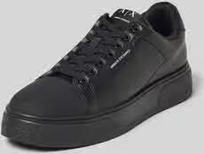 Armani Exchange Sneakers van leermix met logodetail model 'Lion'