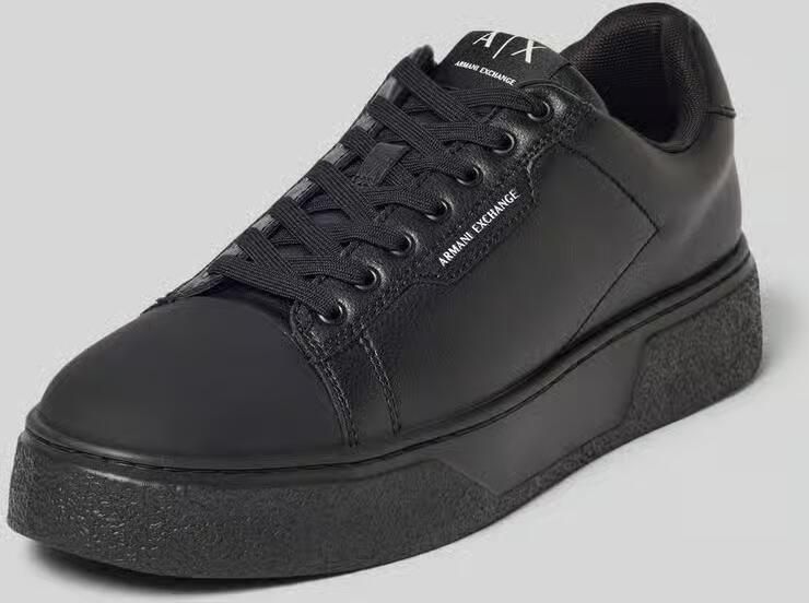 Armani Exchange Sneakers van leermix met logodetail model 'Lion' - Foto 3