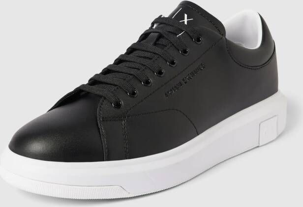 Armani Exchange Leren sneakers met labeldetails