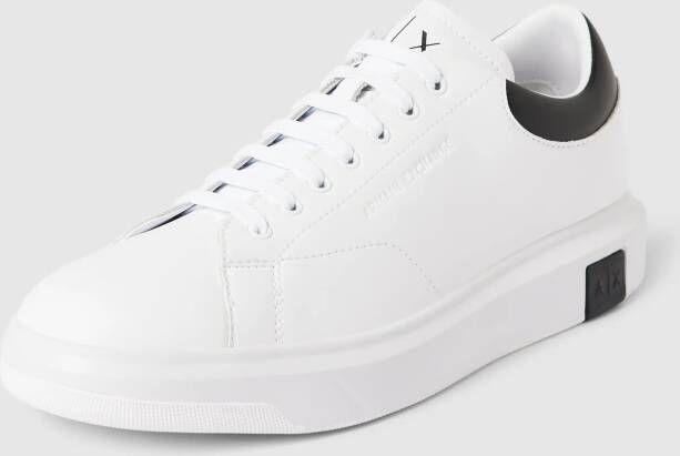 Armani Exchange Leren sneakers met labeldetails