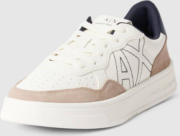 Armani Exchange Sneakers met contrastgarnering