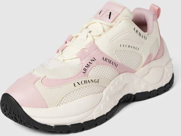 Armani Exchange Sneakers met labeldetails