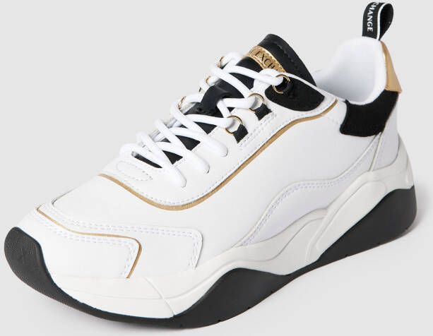 Armani Exchange Sneakers met logohanger in metallic