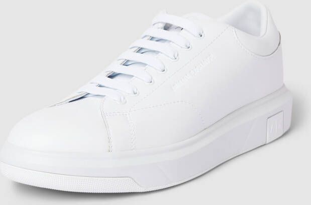 Armani Exchange Sneakers van leer met labeldetails