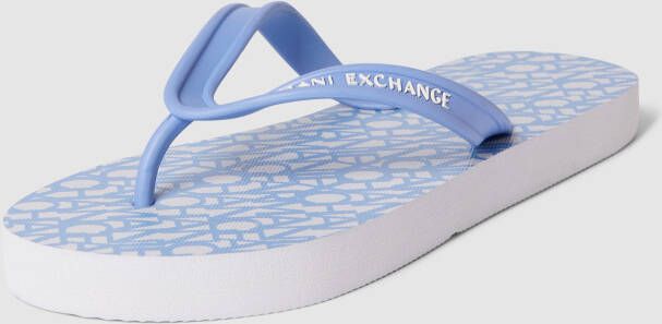 Armani Exchange Teenslippers met labeldetails