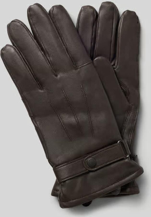 Barbour Handschoenen met drukknoopsluiting model 'Burnished'