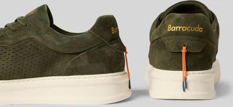Barracuda Sneakers van echt leer met logodetail - Foto 2