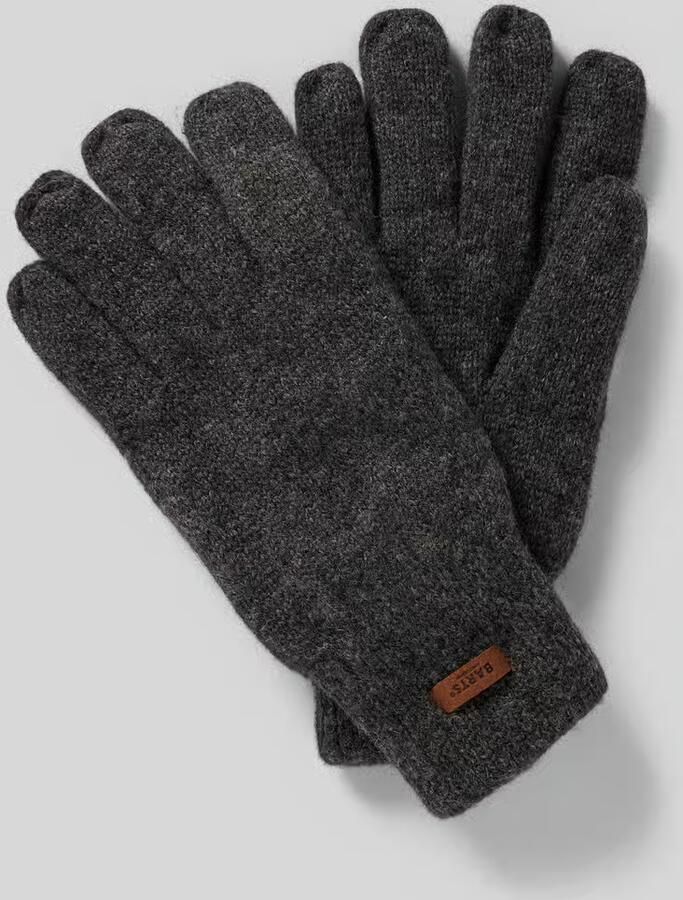 Barts Handschoenen van lamswol met labeldetail model 'HAAKON'