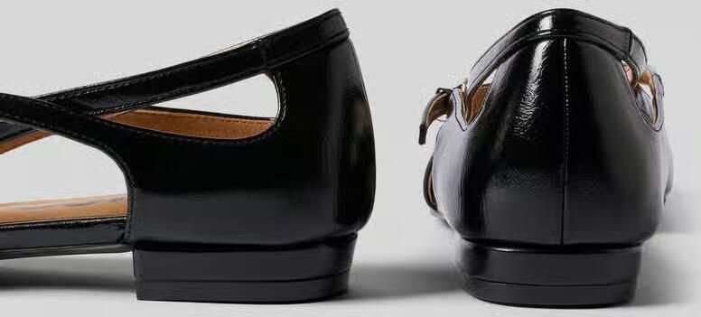 Bianco Ballerina's met cut-outs en doornsluiting - Foto 2