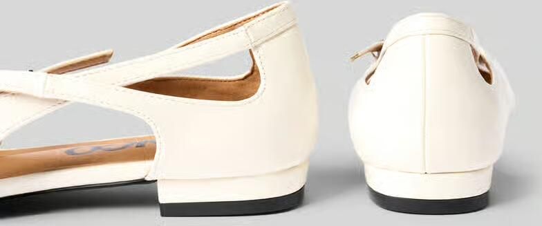 Bianco Ballerina's met cut-outs model 'BIABARI' - Foto 2