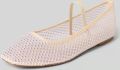Bianco Ballerina's met strass-steentjes en riempje - Offwhite