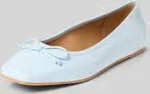 Bianco Ballerina's met strikapplicatie model 'AROSE'