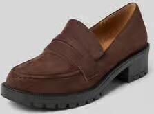 Bianco Loafers met een geprofileerde zool en blokhak