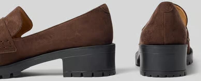 Bianco Loafers met een geprofileerde zool en blokhak - Foto 2