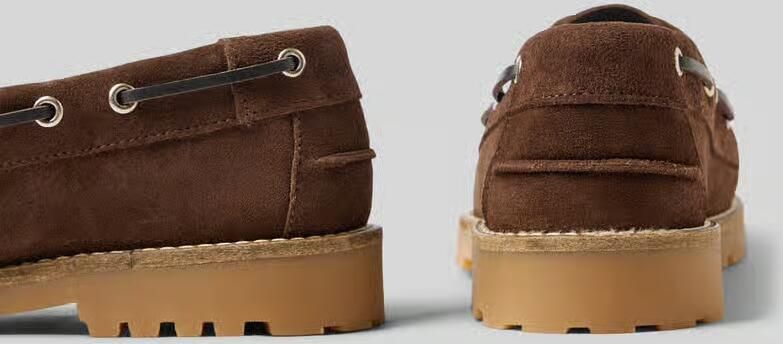 Bianco Loafers van echt leer in velourslook - Foto 2