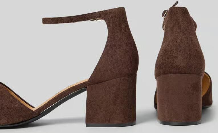 Bianco Pumps in leerlook met gespsluiting - Foto 2