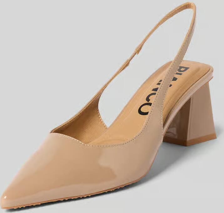Bianco Pumps met blokhak