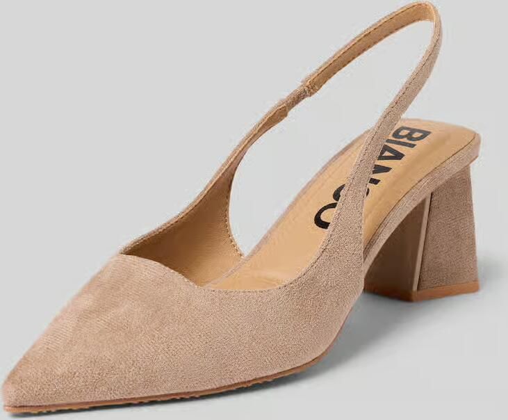 Bianco Pumps met blokhak