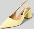Bianco Pumps met blokhak - Lichtgeel