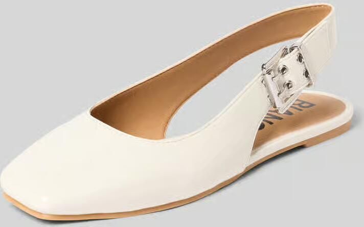 Bianco Slingback-ballerina's met doornsluiting